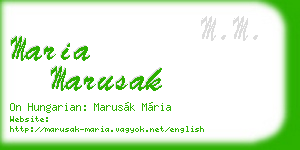 maria marusak business card